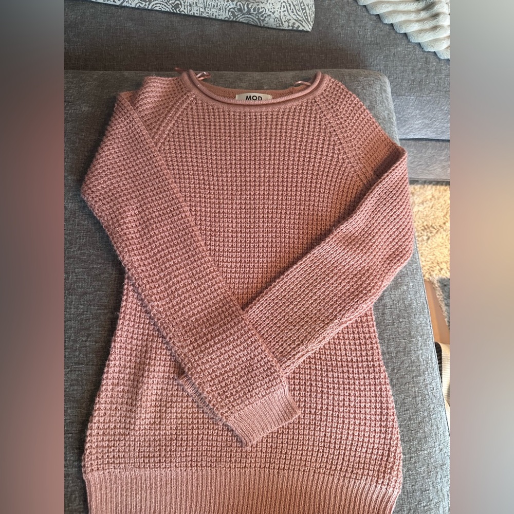 MOD Women's Textured Knit Sweater - Dusty Pink